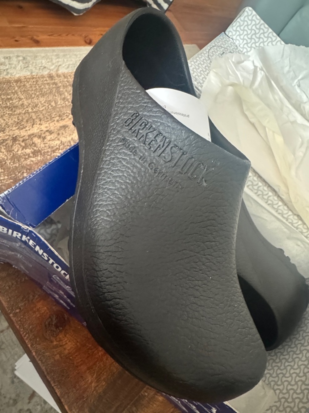 Profi-Birki Birkenstock Black Slip-On Clogs - Textured Footbed size 42 L 11 M 9